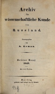 Ueber die geognostischen Verhältnisse von Nord- Asien in Beziehung auf das Gold-Vorkommen in diesem Erdtheile. II. Die trans-uralischen Gebirge